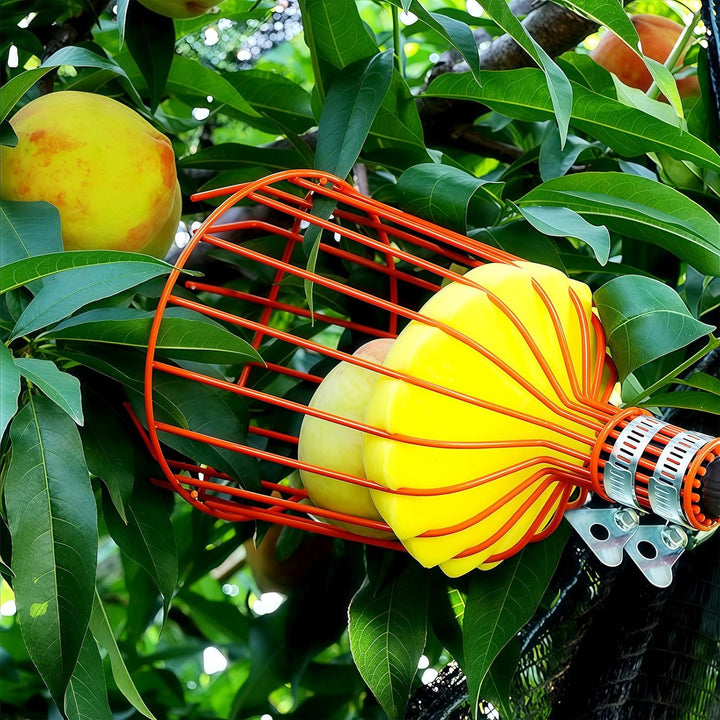 4BAOHUI 4,3M Apfelpflücker mit Teleskopstiel, Obstpflücker, Kirschenpflücker mit Leichter Edelstahl