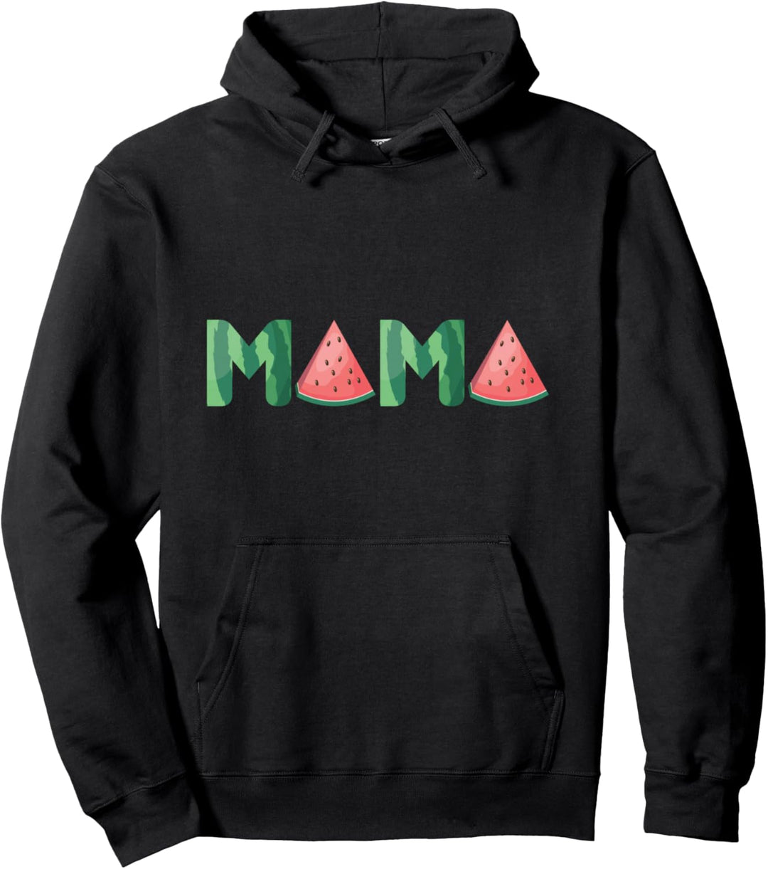 Mama Watermelon Funny Summer Fruit Gift - Great Mother's Day Pullover Hoodie