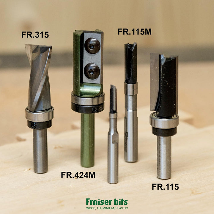 Fraiser Multibit - Nutfräser und Bündigfräser zum Kopieren, Schneiden und Rampenfräsen, Durchmesser
