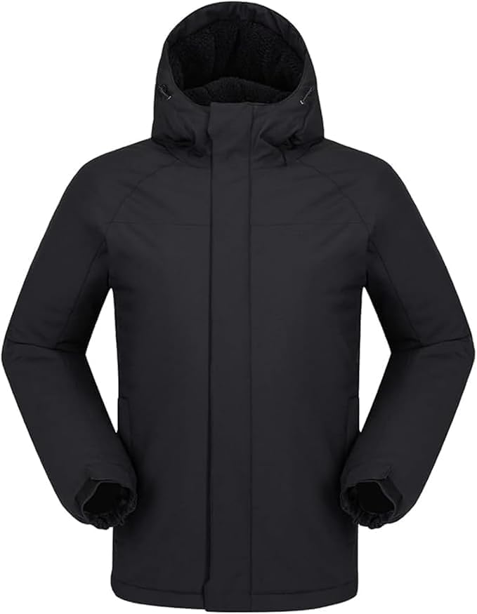 Herren-Skijacke, wasserdichte Outdoor-Jacke, winddichte Wanderjacke für Herren, Fleece-Futter, abneh