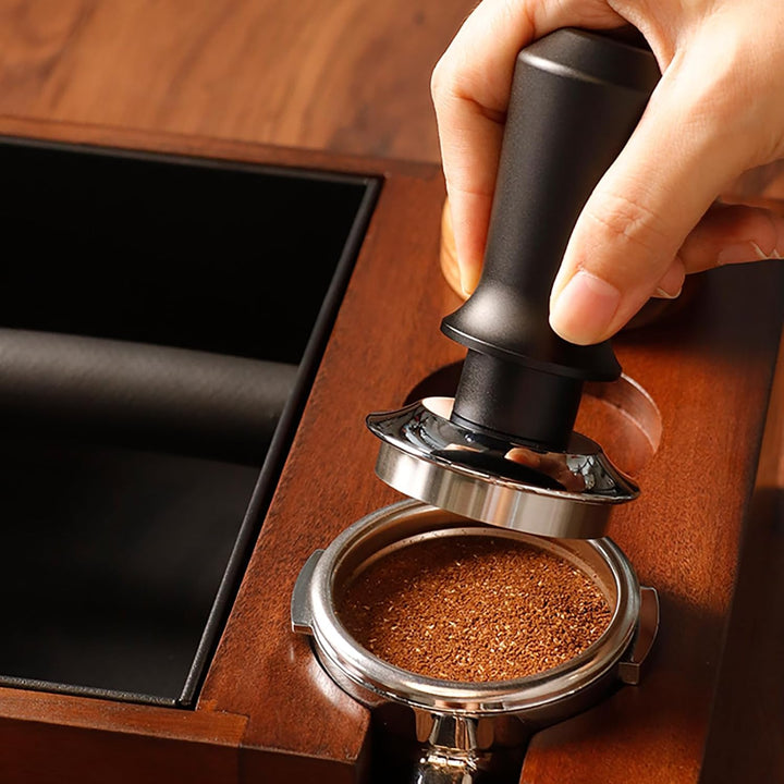 Kaffee Tamper, Espresso Tamper, Federbelasteter kalibrierter Tamper mit Edelstahlbasis, 30lbs konsta