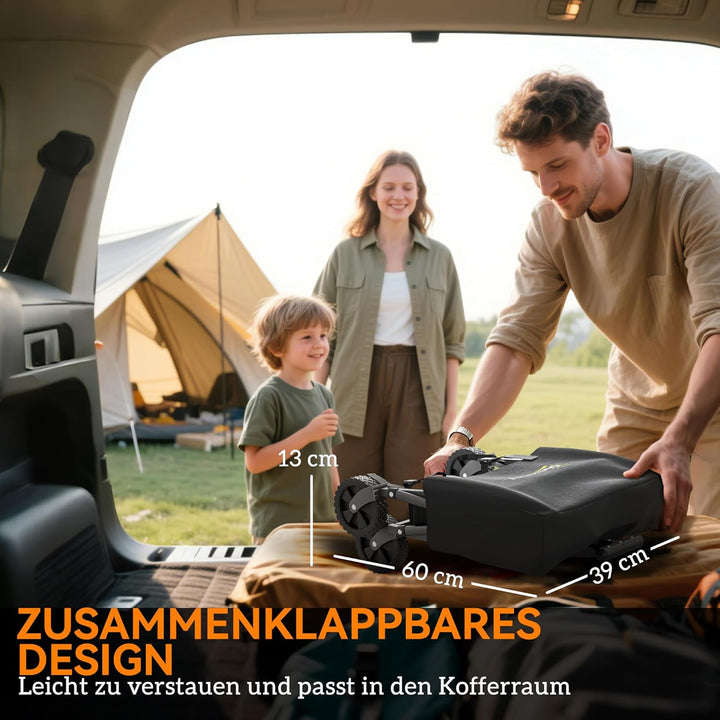 Outsunny Bollerwagen Faltbarer Handwagen 360° Gartenwagen Transportwagen mit verstellbarem Griff Str