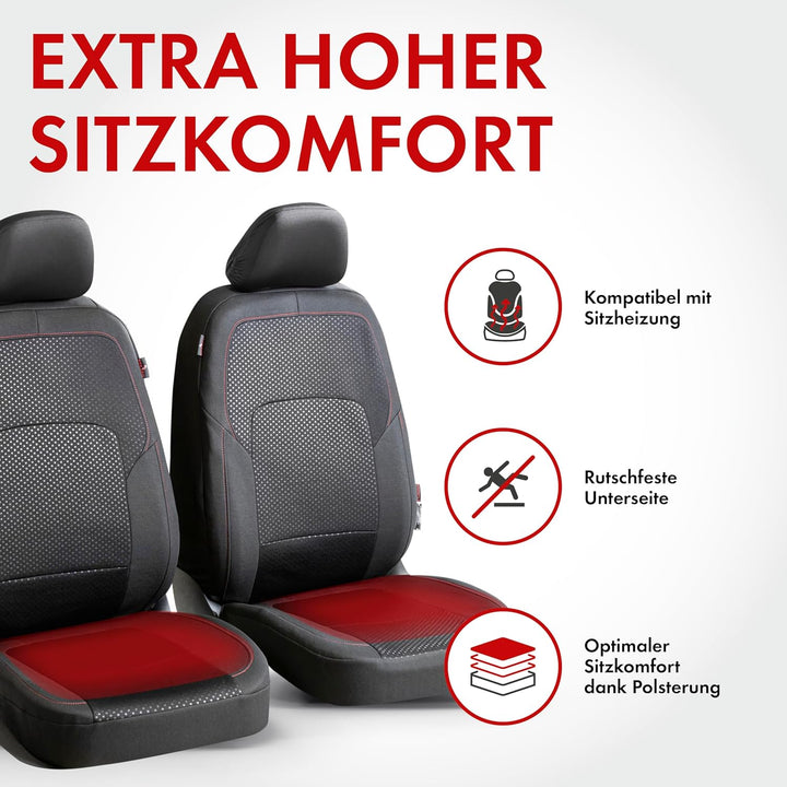 Walser Premium Autositzbezüge Logan mit Reissverschluss Qualitätssieger Sehr Gut* Sitzbezüge Auto, Z