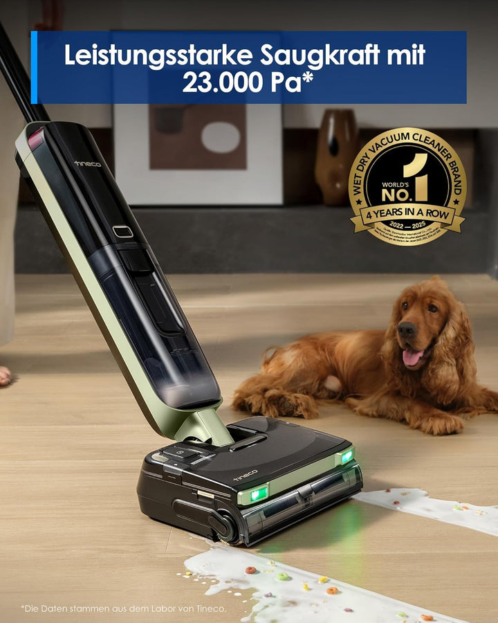 Tineco Floor ONE S7 Master Nass Trockensauger, StreakFree-Abzieher, 9,9 cm Superflaches Gehäuse, 23