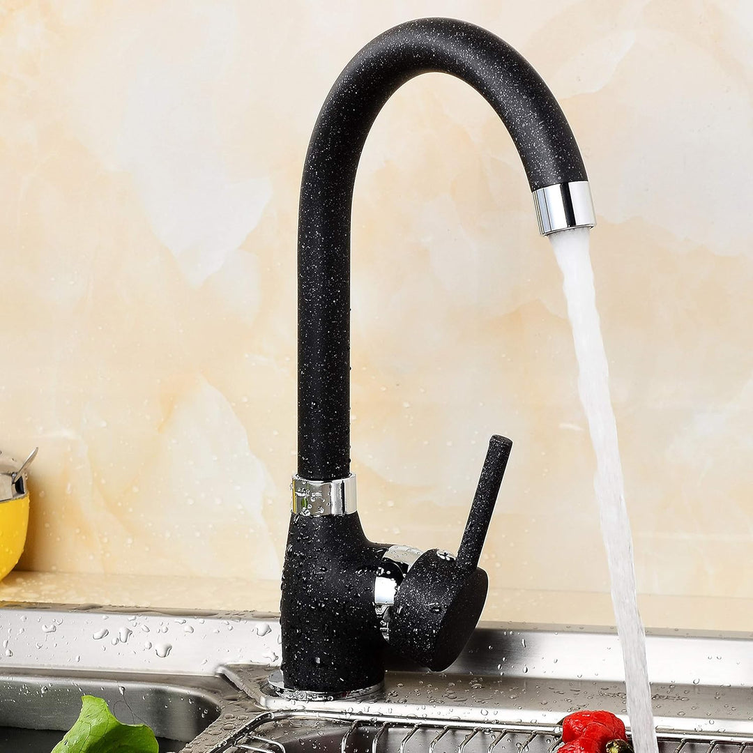 ZXC Moderne Hochdruck Schwanenhals Küchen Armatur Einhebel Mischbatterie Wasserhahn schwenkbar in Gr