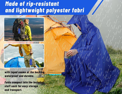 TOMSHOO Regenjacken Regenponcho Regenmantel Wasserdicht Unisex Camping Zelt Campingdecke Tarp Zeltpl