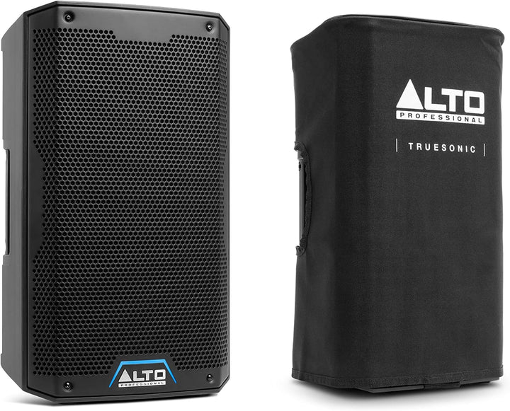 Alto Professional TS408 und TS408 Cover – 2000W 8" Aktiver PA-Lautsprecher mit 3- Kanal Mixer, Bluet