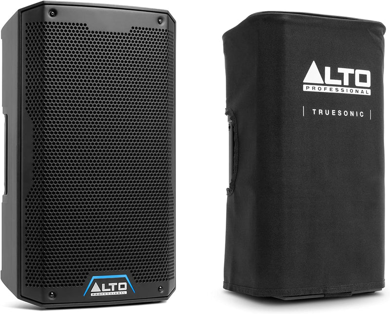 Alto Professional TS408 und TS408 Cover – 2000W 8" Aktiver PA-Lautsprecher mit 3- Kanal Mixer, Bluet