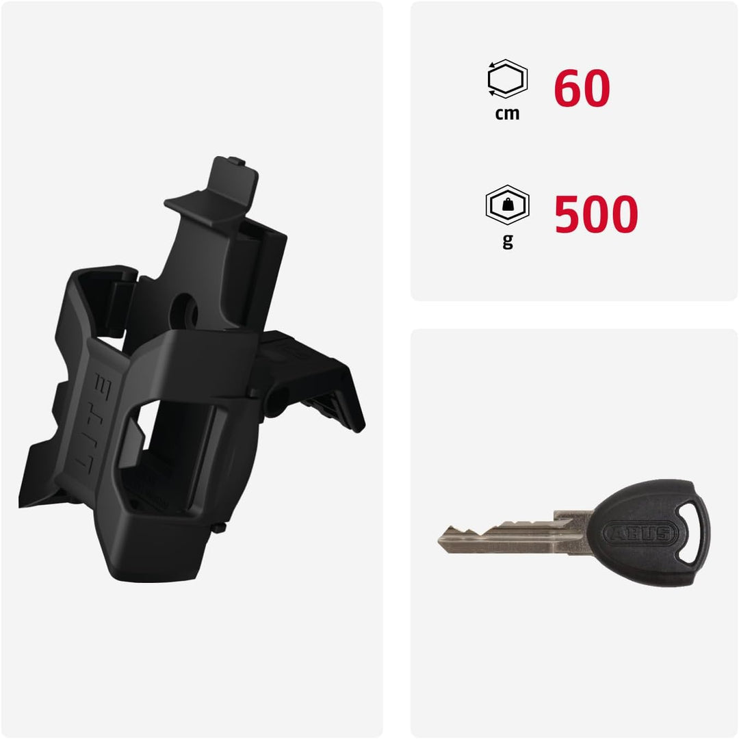 ABUS Faltschloss Bordo Lite 6055K - mit SR-Halterung - Extra-leichtes Fahrradschloss, ideal für Renn