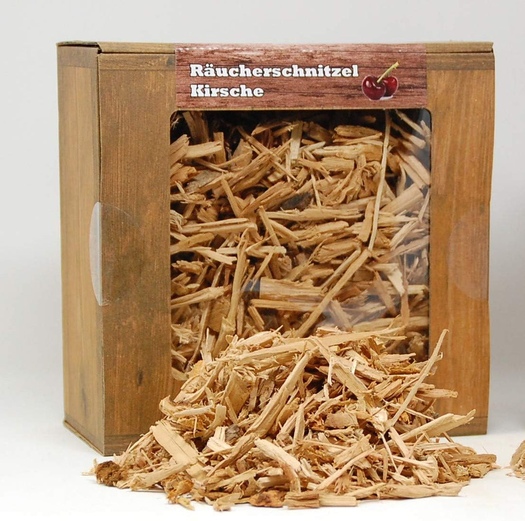 Landree® Starter Set Smokers-Friend 2X je 3 L Wood Cuttings Kirsche, Buche Räucherschnitzel direkt v