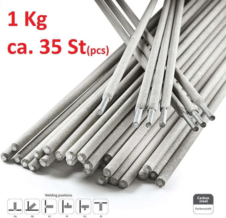 STARK Rutile Allround-Schweisselektrode - 3 x 350 mm - 1 kg/ca. 35 Stück - universale Stabelektrode
