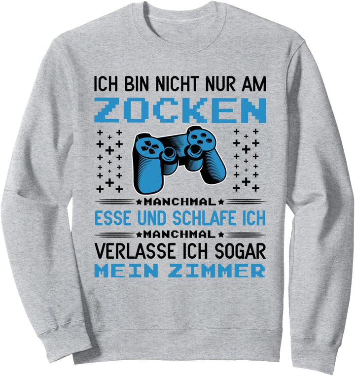 Gamer Ich Bin Nicht Nur Am Zocken für Gaming Fan & Zocker Sweatshirt