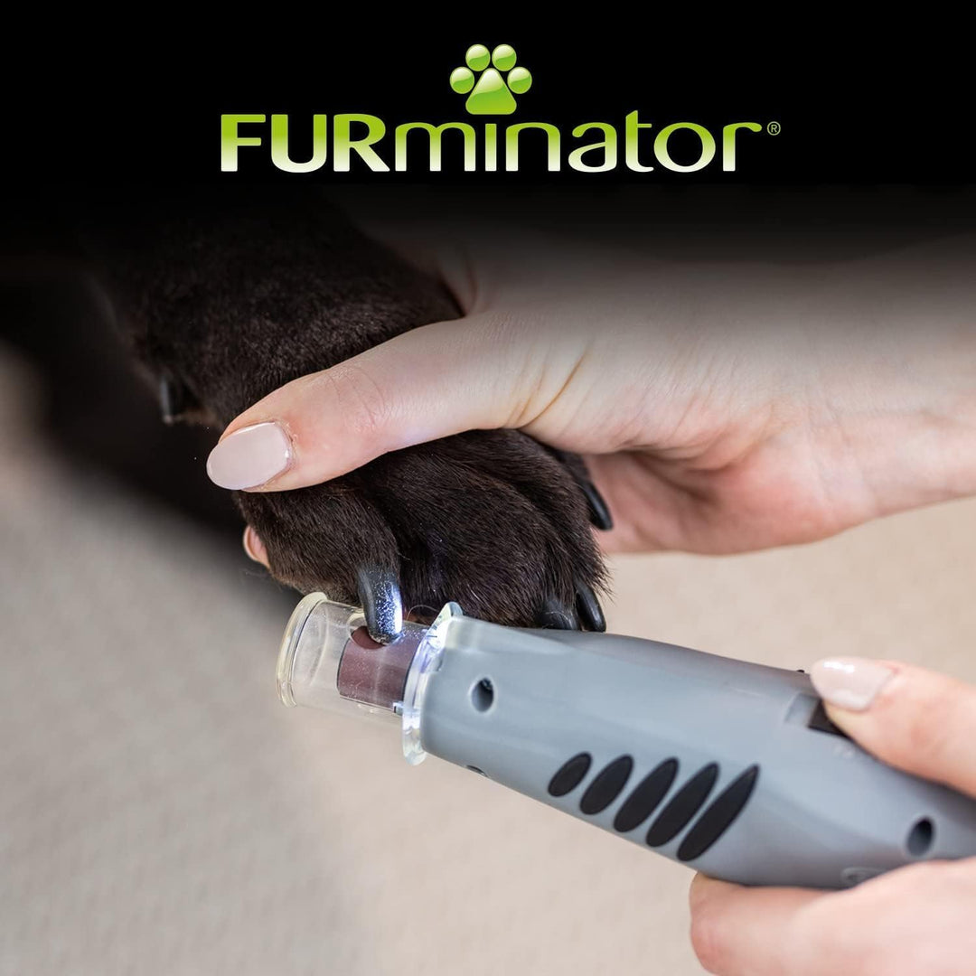 FURminator Krallenschleifer für Hunde und Katzen | Schnurloser Nagelschleifer | mit LED-Licht | mit