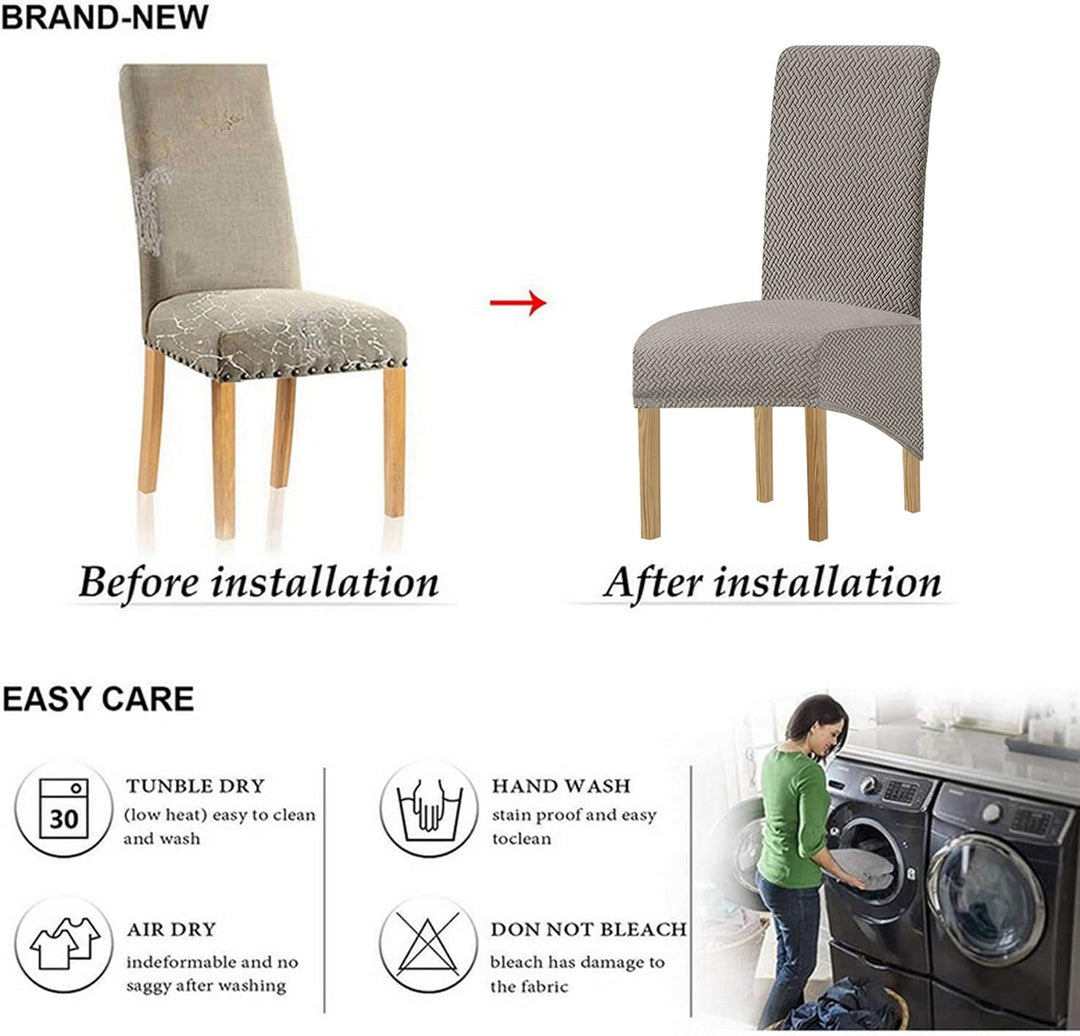 KELUINA XL Stuhlhussen,Universal Stretch Stuhlhussen 2er 4er 6er Set Stuhlbezug für Stuhl Esszimmer