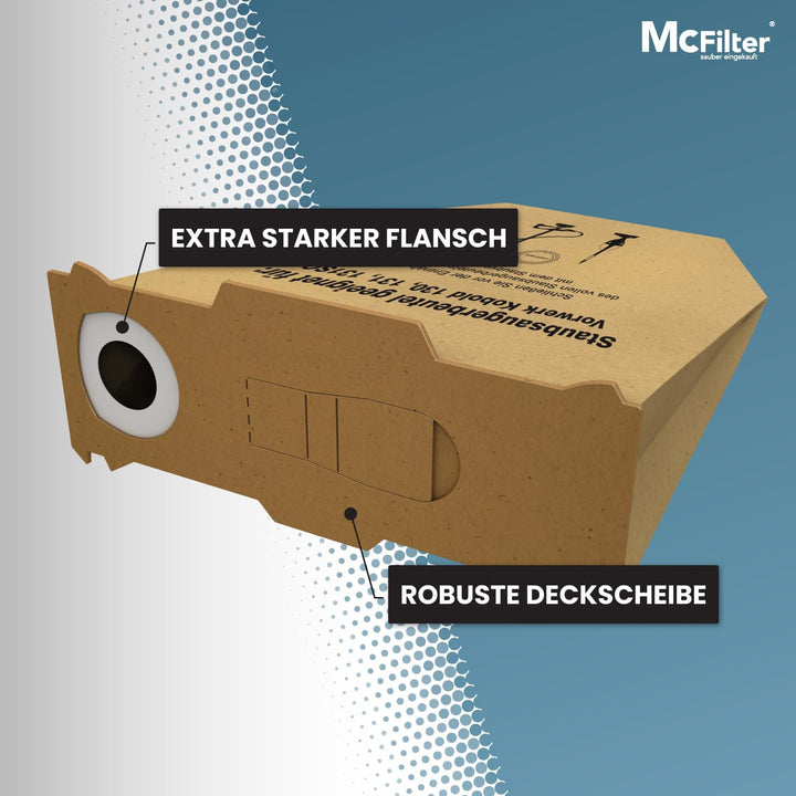 McFilter I 10 Staubsaugerbeutel, Mikrofilter, Hepafilter, Geruchsfilter, Kohlefilter im Set geeignet