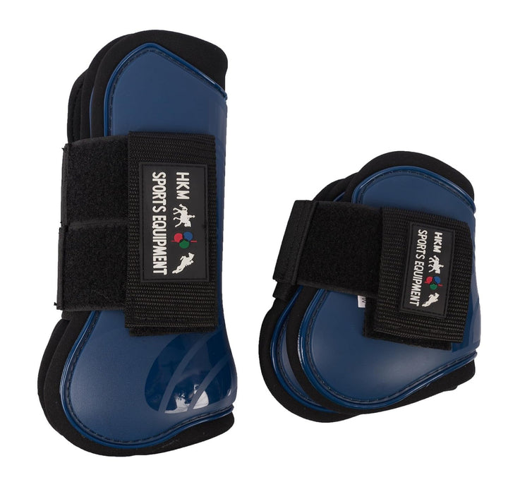 HKM 8566 Springgamaschen und Streichkappen 4er Set, gefüttert, Pony Cob Full Pony Violett/Schwarz, P