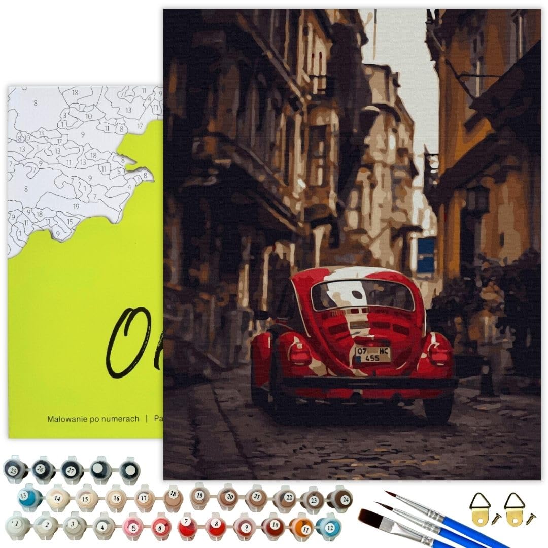 Oh Art! Malen Nach Zahlen Erwachsene Set Mit 3 Pinseln Und Acrylfarben Gemälde Acrylic Malerei DIY L