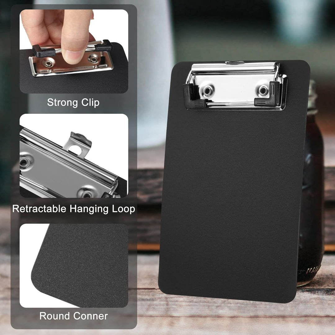 12 Stück Mini Klemmbrett 10X15CM Klein Schreibbrett Clipboard für Hotels, Bar, Kneipe, Restaurant (S