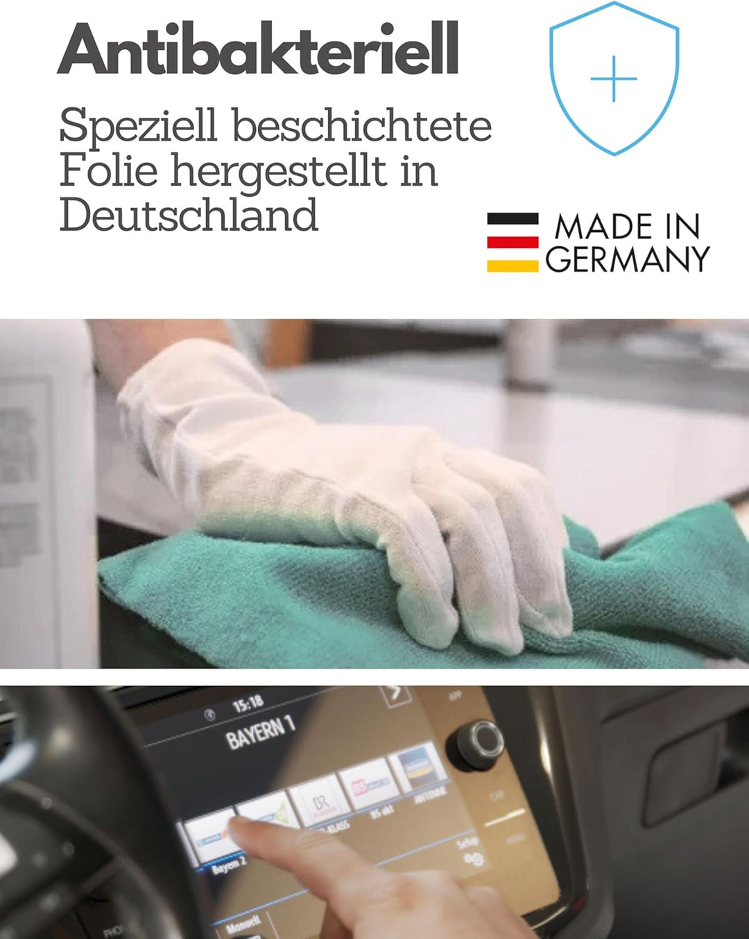DISSKIN® Displayschutzfolie für Volkswagen Discover Media & Pro Display - selbstheilend durch Wärme,