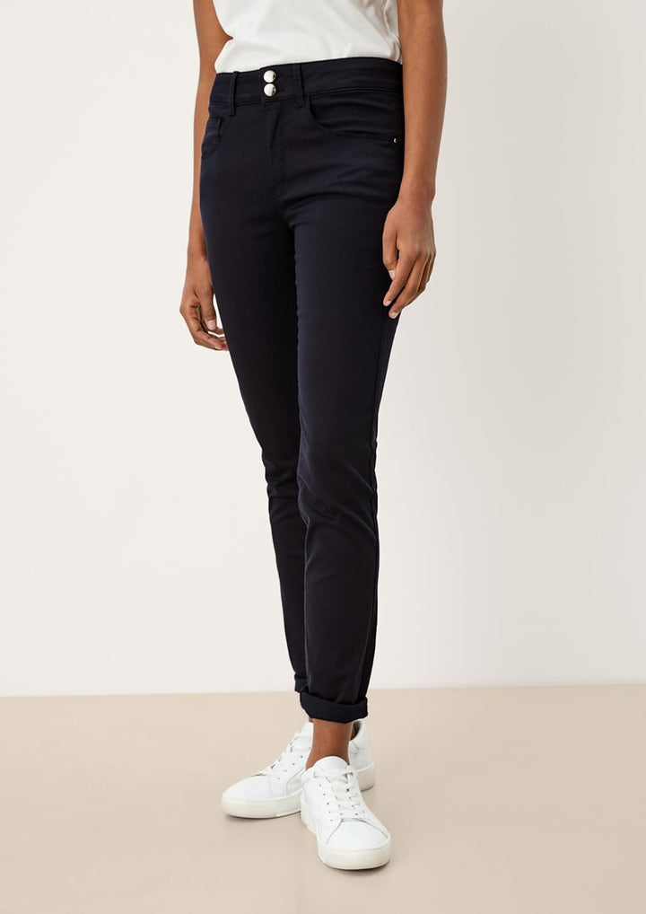 s.Oliver Black Label Damen 150.11.899.18.180.2101244 Hose 36W Navy, 36W Navy
