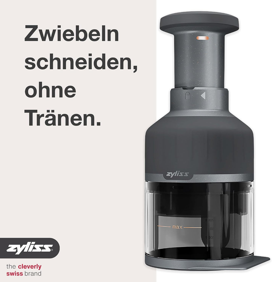 Zyliss Zick Zick 3 Manueller Lebensmittelzerkleinerer, manueller Gemüseschneider und -würfelschneide