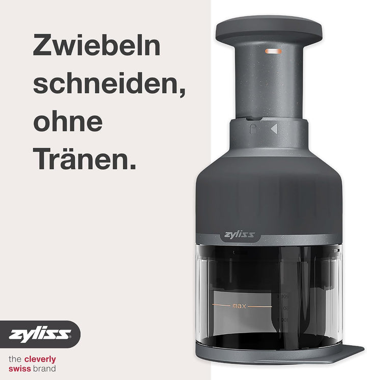 Zyliss Zick Zick 3 Manueller Lebensmittelzerkleinerer, manueller Gemüseschneider und -würfelschneide