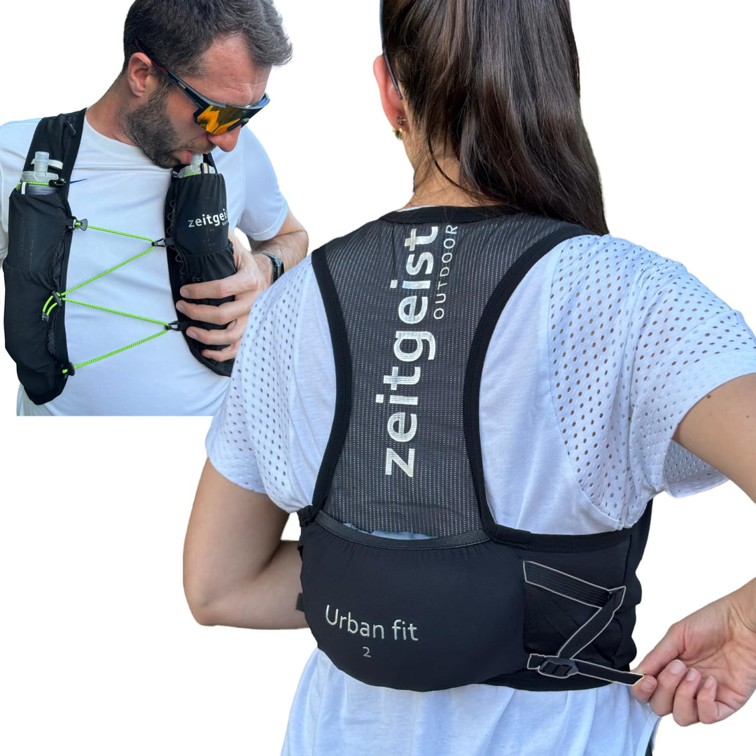 Laufweste Damen und Herren Urban fit 2L optimale Passform atmungsaktiv ultraleichter Laufrucksack 13