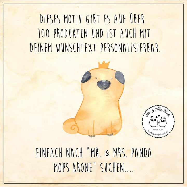 Mr. &amp; Mrs. Panda Motiv WC Sitz Mops Krone - Geschenk, Hunderasse, kinderlos, allergisch, Hundebesitz