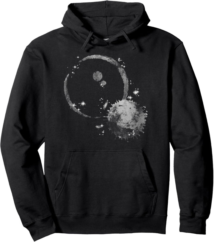 Trendy Crescent Moon Galaxy Pullover Hoodie