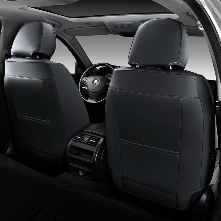 FLORICH Florcih Autositzbezüge, Premium Leder-Vorder und Rücksitzbezüge, 5 Stück, universelles Auto-