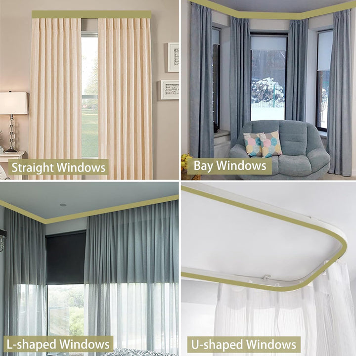Trimold Premium 6 m Deckenvorhangschienensystem, flexibles und langlebiges Design für müheloses Glei