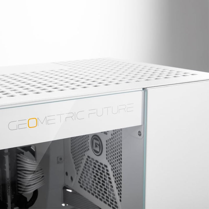 Geometric Future M4 King Arthur White Mid/Mini Tower, E-ATX/ATX Gaming-Gehäuse, vertikales Lufttunne