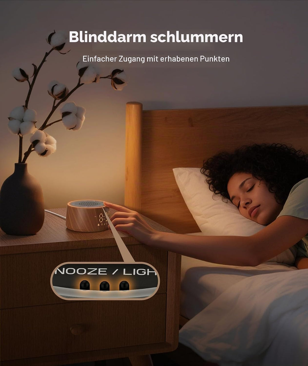 Dreamegg White Noise Machine Baby mit Wecker - Weisses Rauschen Baby mit 25 Beruhigende Klänge, 10 L