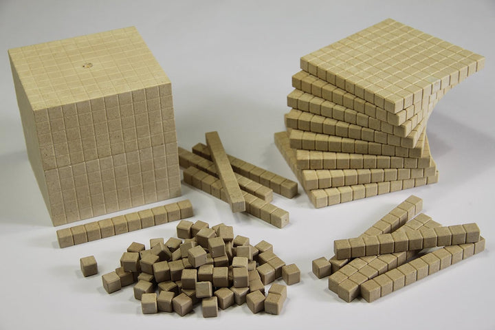 Dienes Grundsortiment Würfel 121 teilig, mathematische Dezimalwürfel im Set