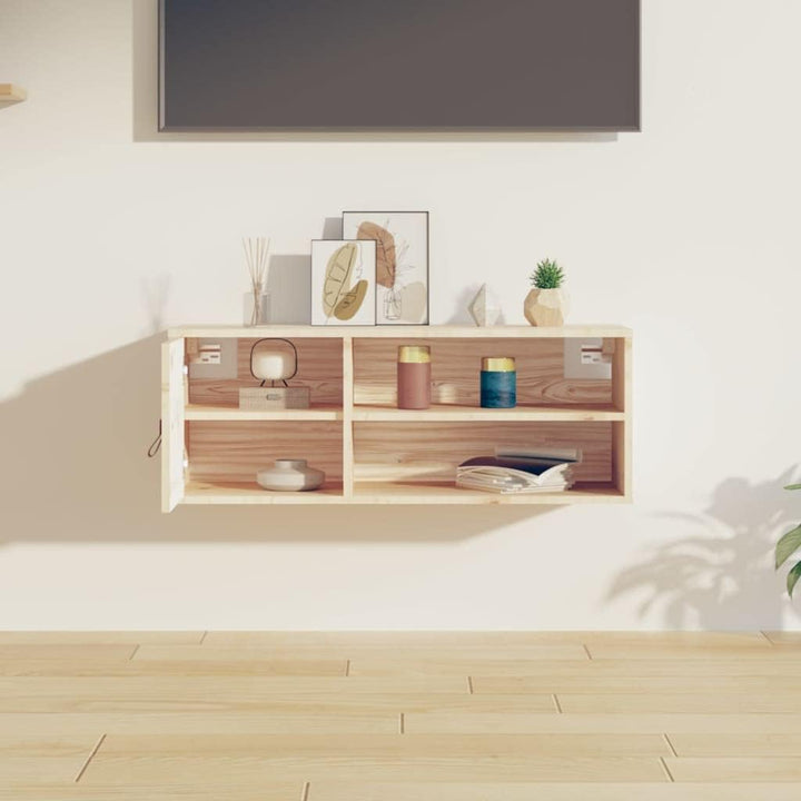 80x30x30 cm Wandschrank TV Schrank mit 2 Offene Fächer Hängeschrank TV Board Hängend Bücherregal Lag
