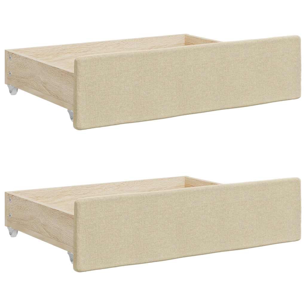 vidaXL Bettschubladen 2 Stk., Bettkasten mit Rollen, Schubkasten Schublade für Bett, Bettschubkasten