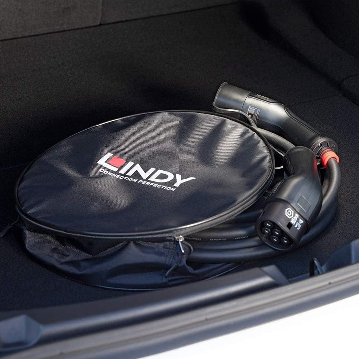 Lindy 30110 5m Ladekabel Typ 2 für E-Fahrzeuge, 11kW, 3-phasiges Laden für E-Fahrzeuge und Plug-in-H