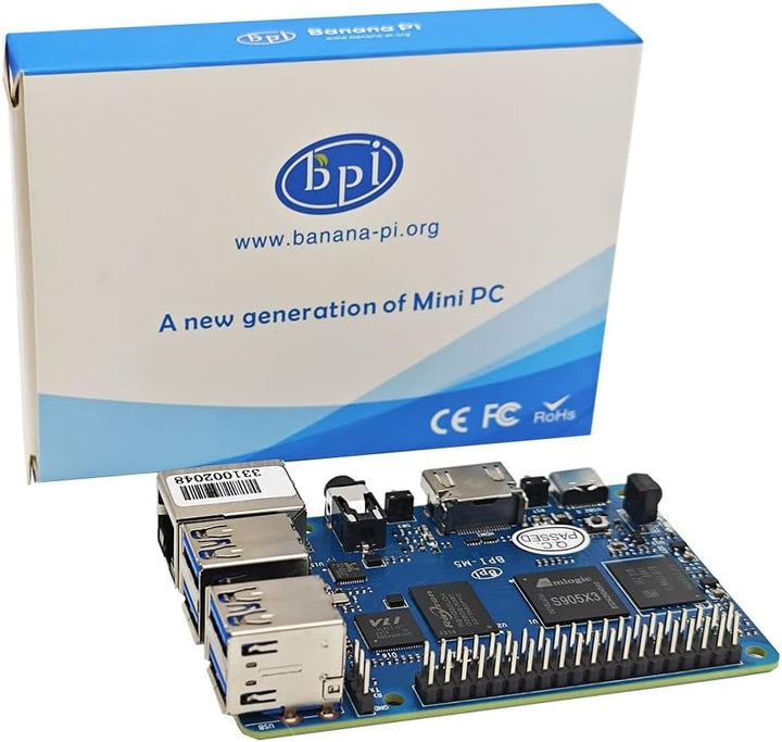 youyeetoo Banana Pi BPI-M5 Amlogic S905X3 Single Board Computer with 4GB RAM and 16G eMMC for AIOT S