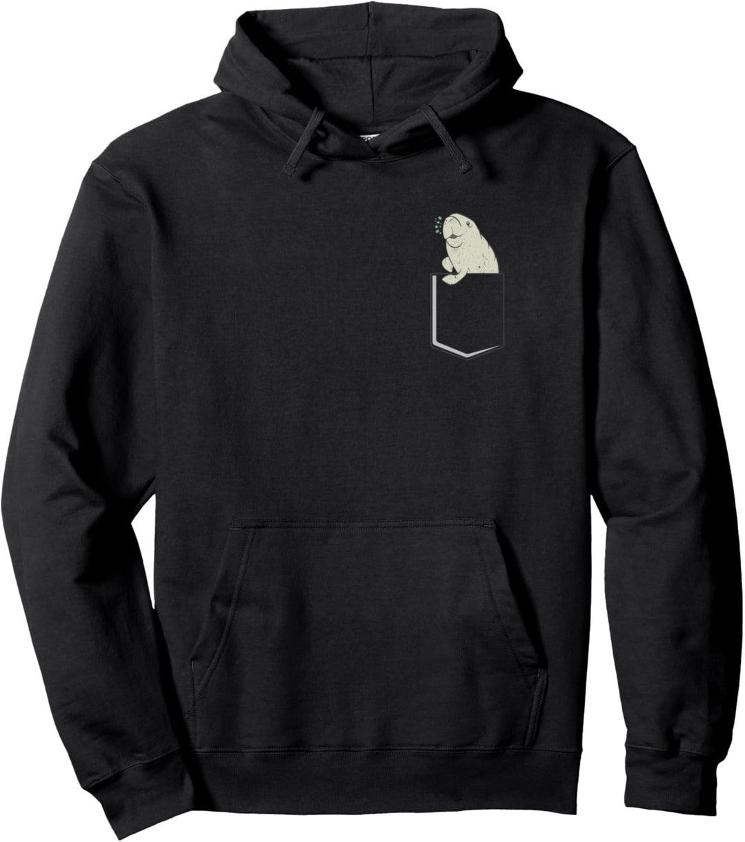 Manatee In einer Tasche Liebe Manatees Pocket Seekuh Pullover Hoodie