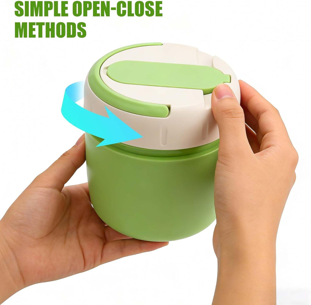 Thermobehälter für Essen 1.3L, Edelstahl, Thermo Lunchbox mit faltbarem Besteck, Suppenbehälter to g