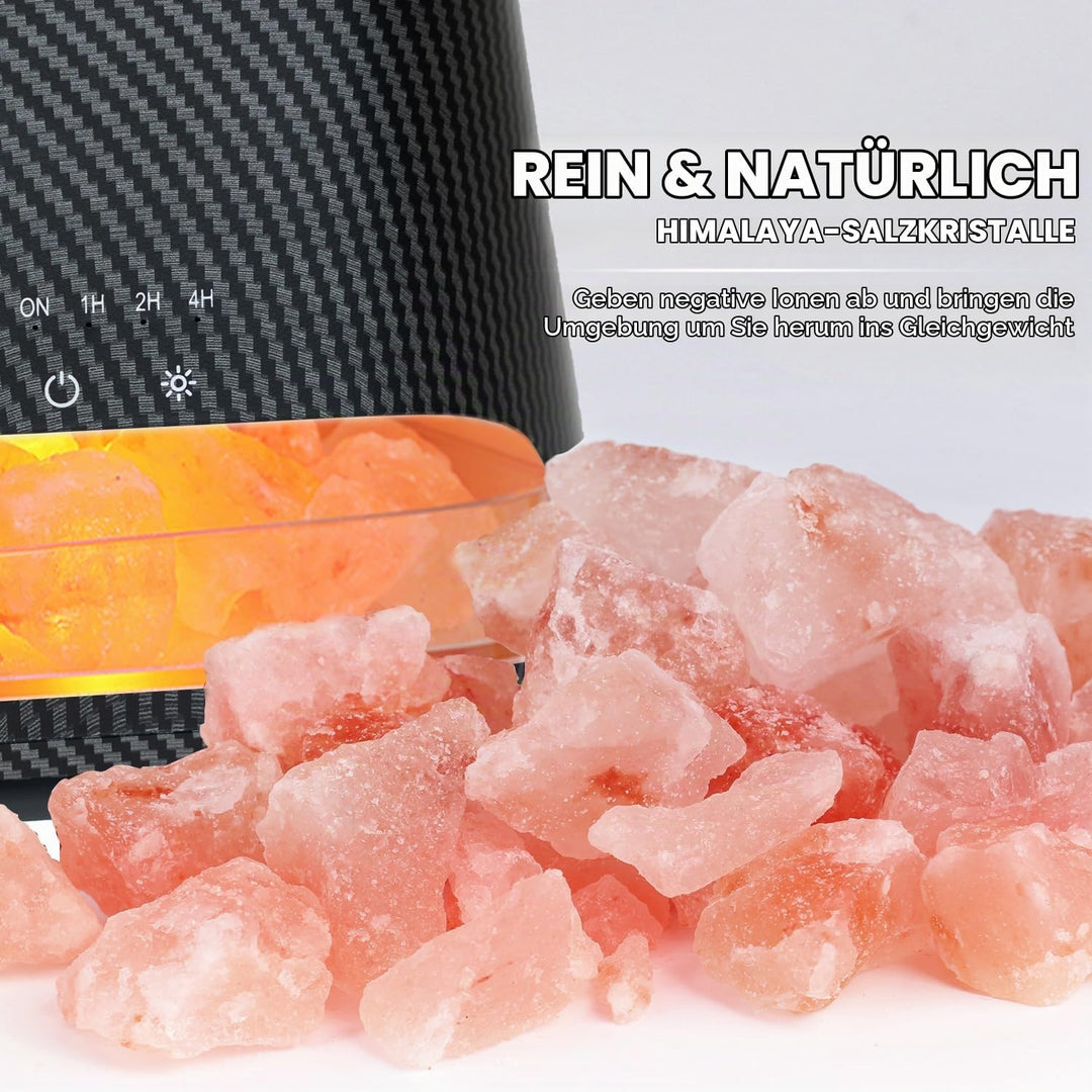 SALKING 2-in-1 Aroma Diffuser &amp; Salt Range Pakistan Leuchte, Diffusor für ätherische Öle mit Flammen