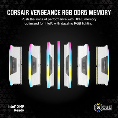 Corsair VENGEANCE RGB DDR5 RAM 32GB (2x16GB) 6000MHz CL40 Intel XMP iCUE Kompatibel Computer Speiche