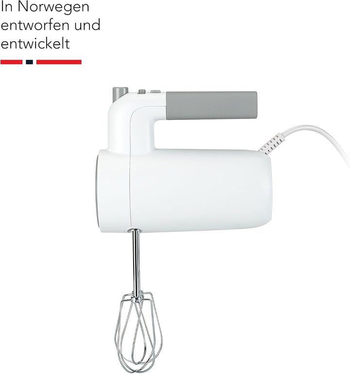 Wilfa Handmixer Easy Mix 350 I 350 Watt I 5 Geschwindigkeiten I Boost-Funktion und Auswurf-Funktion