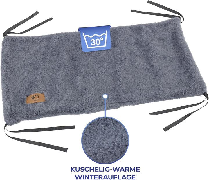 Maximex XXL-Hängematte, Fenster Liegematte für 2 Katzen, belastbar bis 35kg, zuverlässige grosse Sau
