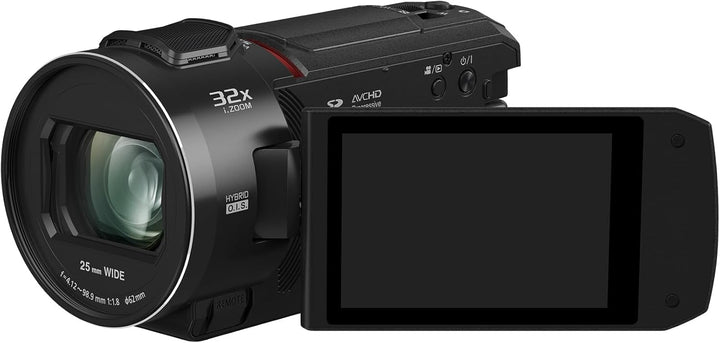 Panasonic HC-VX3E-K 4K-Camcorder, Video (25p), 25-mm-F1.8-Weitwinkelobjektiv, 24-facher optischer Zo
