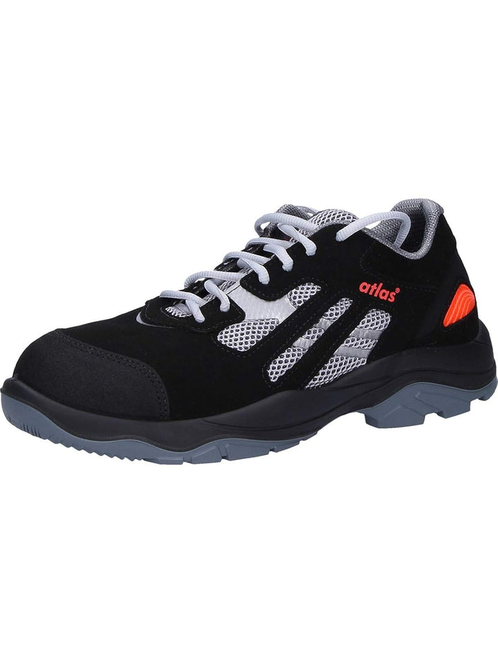Atlas Flash 2005 | ESD S1P Arbeits-ind Sicherheitsschuhe 37 EU Schwarz Silber, 38 EU