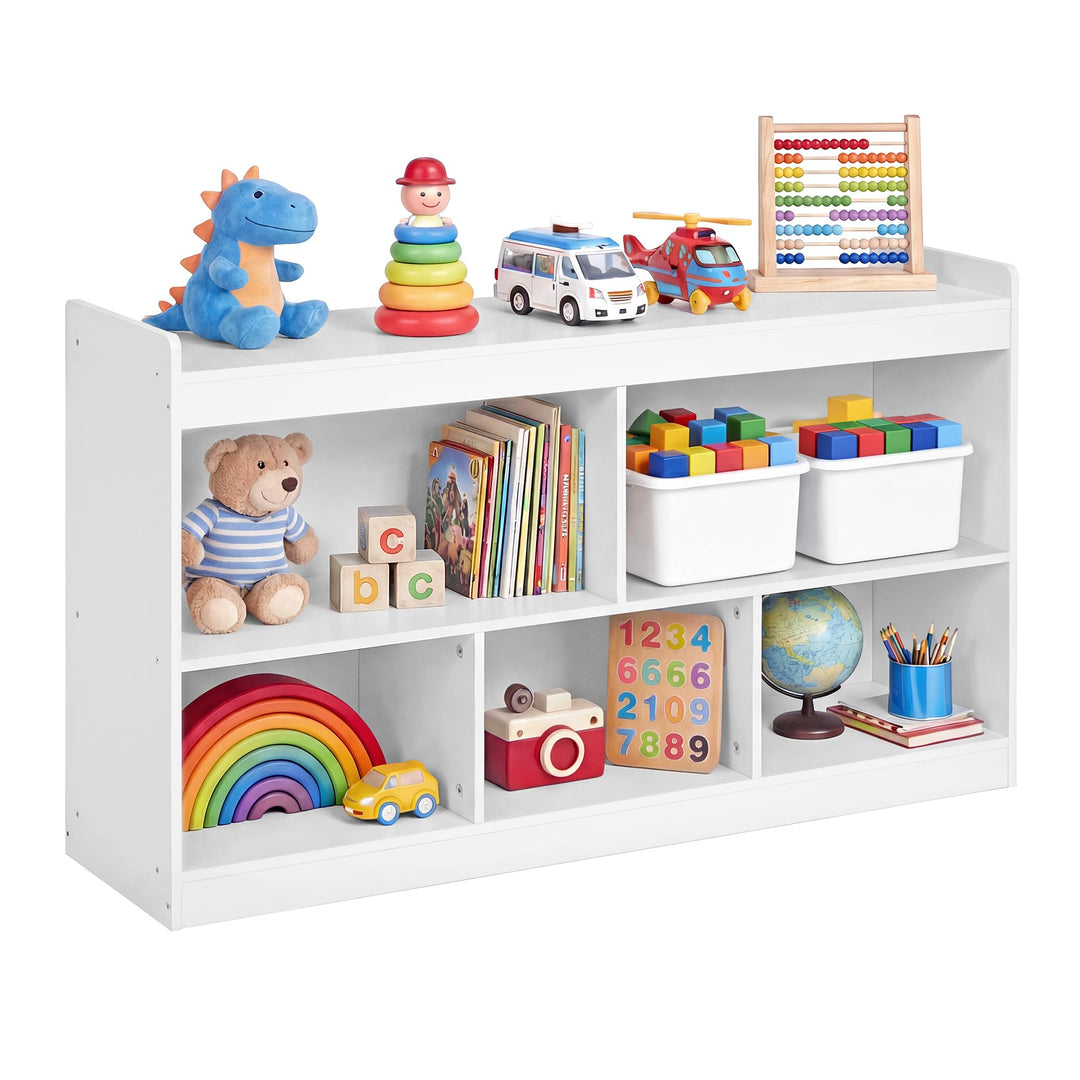 SONGMICS Kinderregal, Spielzeug Aufbewahrung, Spielzeugregal, Bücherregal Kinder, Montessori Regal,