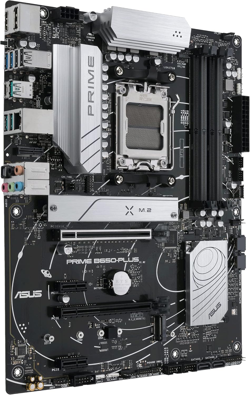 ASUS Prime B650-PLUS CSM Mainboard Sockel AMD AM5 (Ryzen 7000, ATX, DDR5 Speicher, PCIe 5.0 M.2, 2.5
