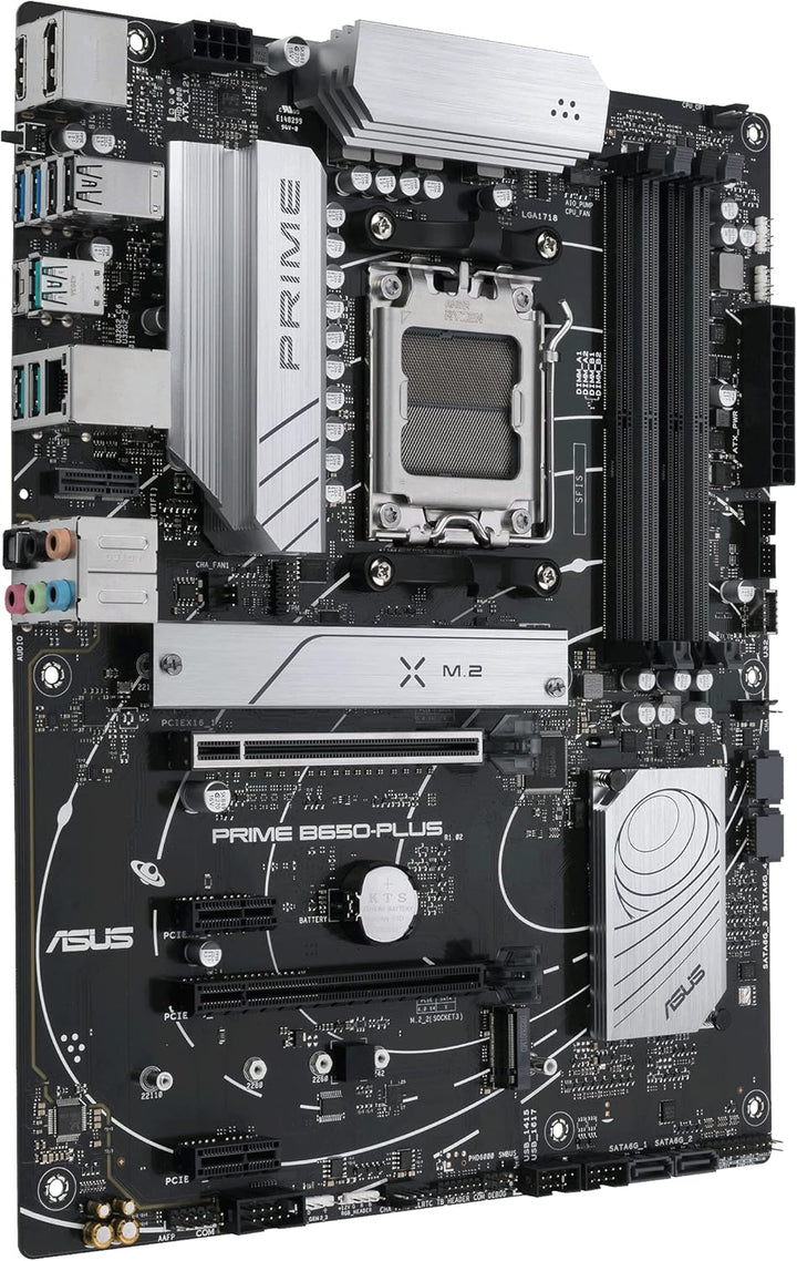ASUS Prime B650-PLUS CSM Mainboard Sockel AMD AM5 (Ryzen 7000, ATX, DDR5 Speicher, PCIe 5.0 M.2, 2.5