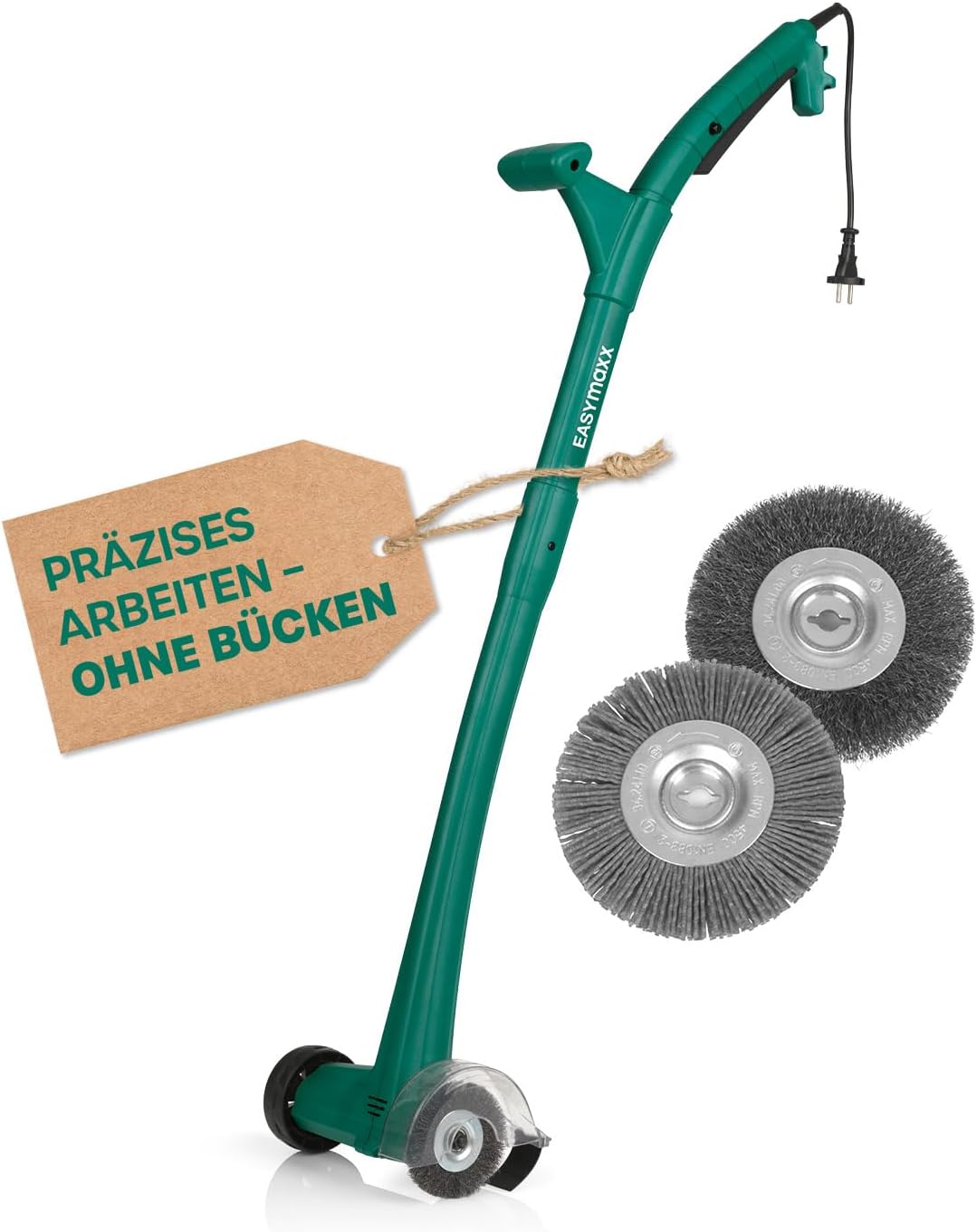 EASYmaxx Fugenreiniger elektrisch | Einfache säuberung von Fugen, Gehwegen & uvm - Ohne lästige Rück